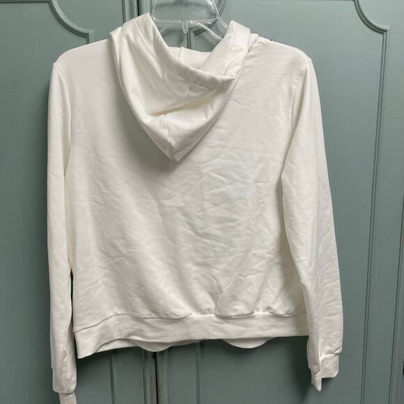 Rhinestone Pearl Full Zip Hoodie Red Glitter Lips Y2K Bling Streetwear Large - Picture 5 of 7